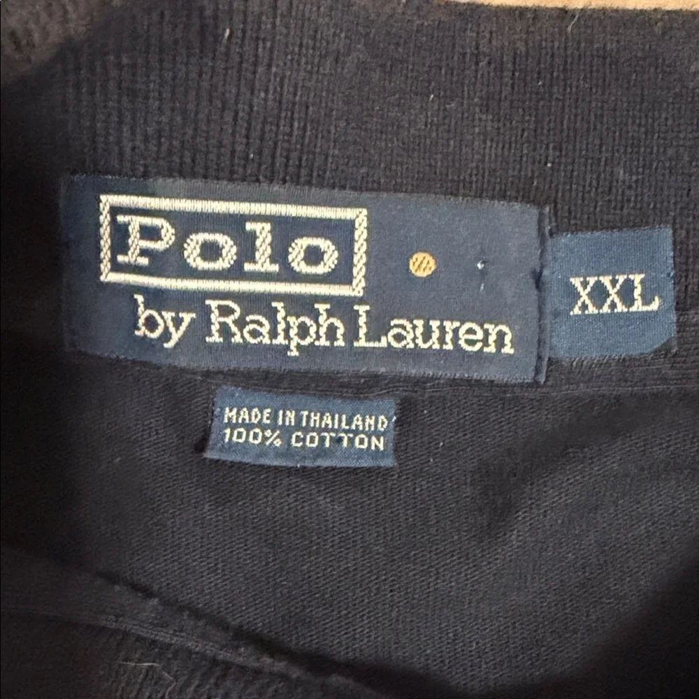 Polo Ralph Lauren Shirt Mens XXL Navy Grey Print Pony Soft Touch Cotton
